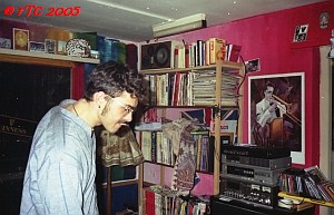 René in the living room at Peacestreet 1996
