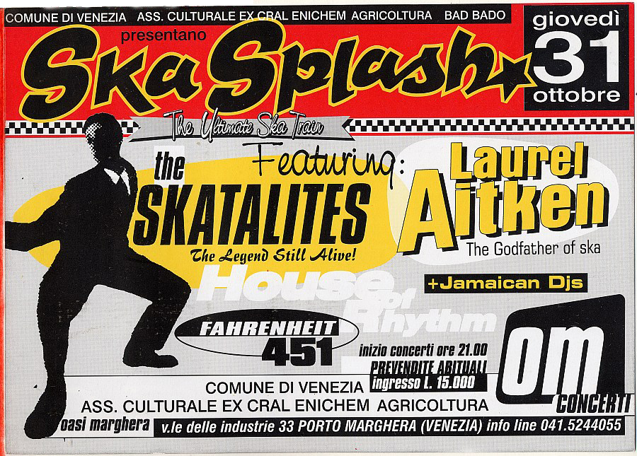 Flyer for the Skasplash at Oasi, Marghera (Venice) 1996