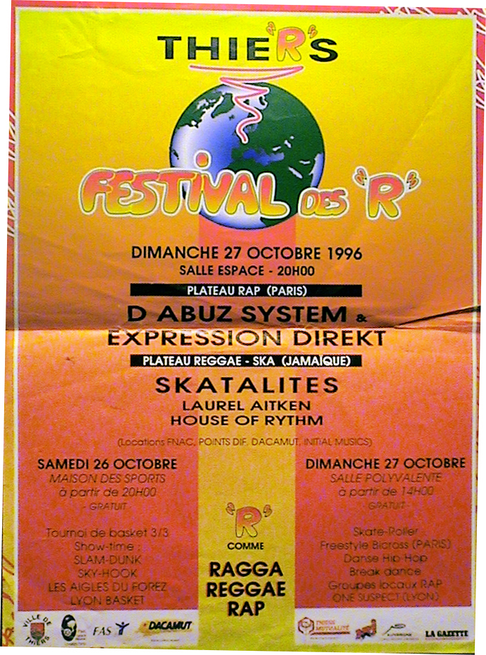 Poster Festival des R, Thiers 1996
