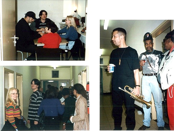 Backstage at Hof Ter Lo, Antwerp, Belgium 1996