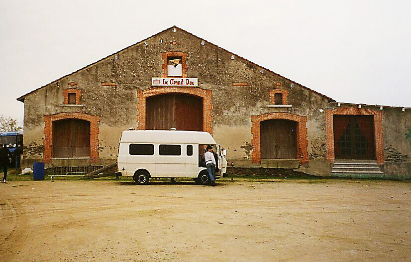 Le Grand Duc with Duncan and the white van, Apremont 1996