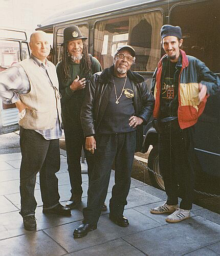 Jeremy, Lloyd Brevett, Lloyd Knibb and Claude, Geneva 1996