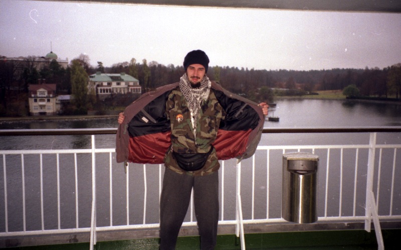 Ras Claude on the ferry short before Stockholm 1996