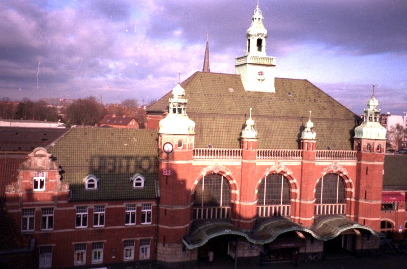 Lubeck main station view from the hotel 1996