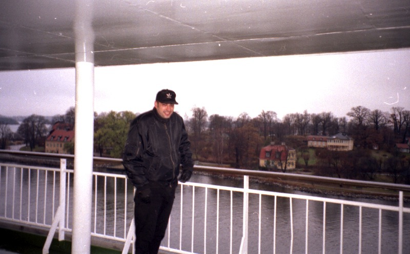 Jeff Lucas on the ferry short before Stockholm 1996
