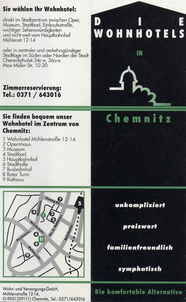 Flat-hotel in Chemnitz 1996