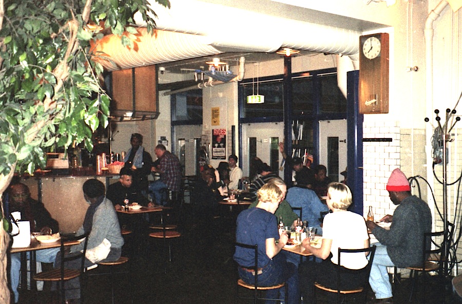 The Skasplash at diner in Mejeriet, Lund, Sweden 1996