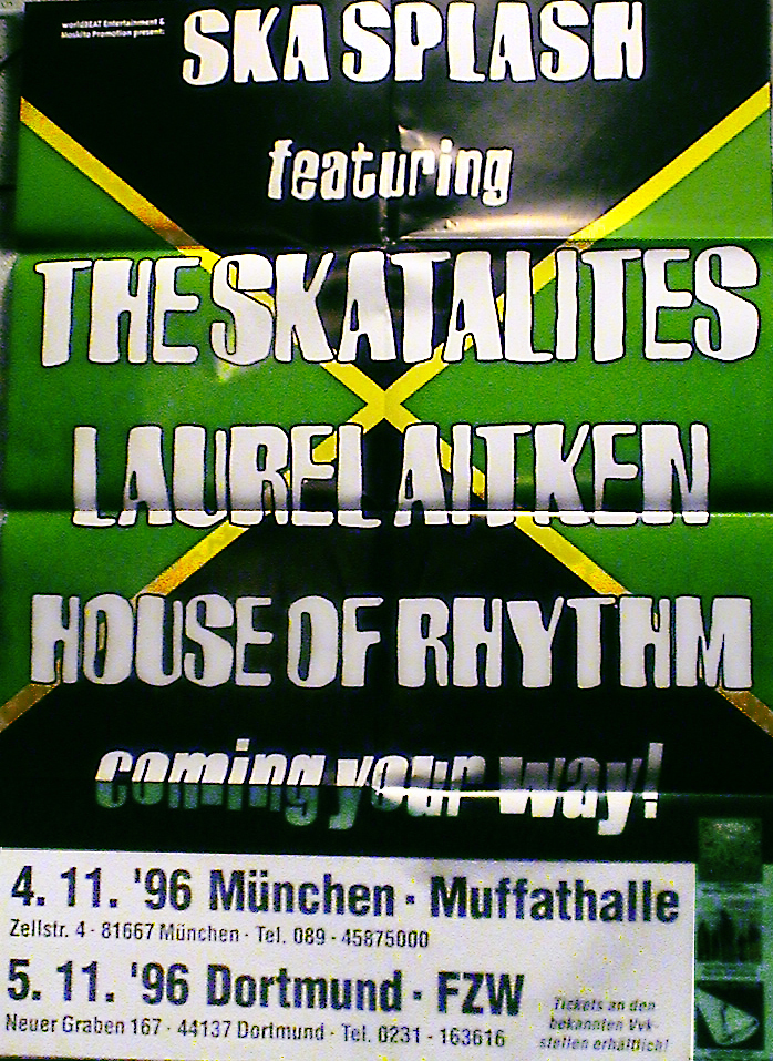 Poster for Munich and Dortmund show, Skasplash 1996