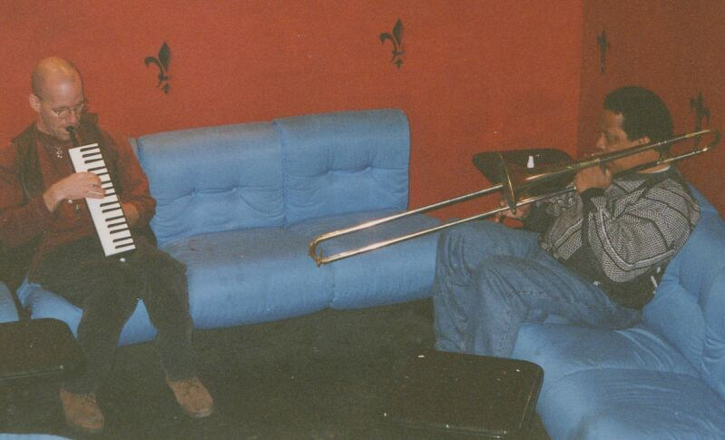 Bill Smith and Will Clark warm-up session in the club Barrumba, Torino 1996